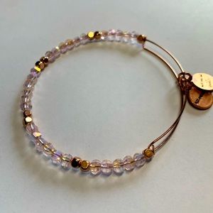 New Alex & Ani rose gold and clear bead bracelet